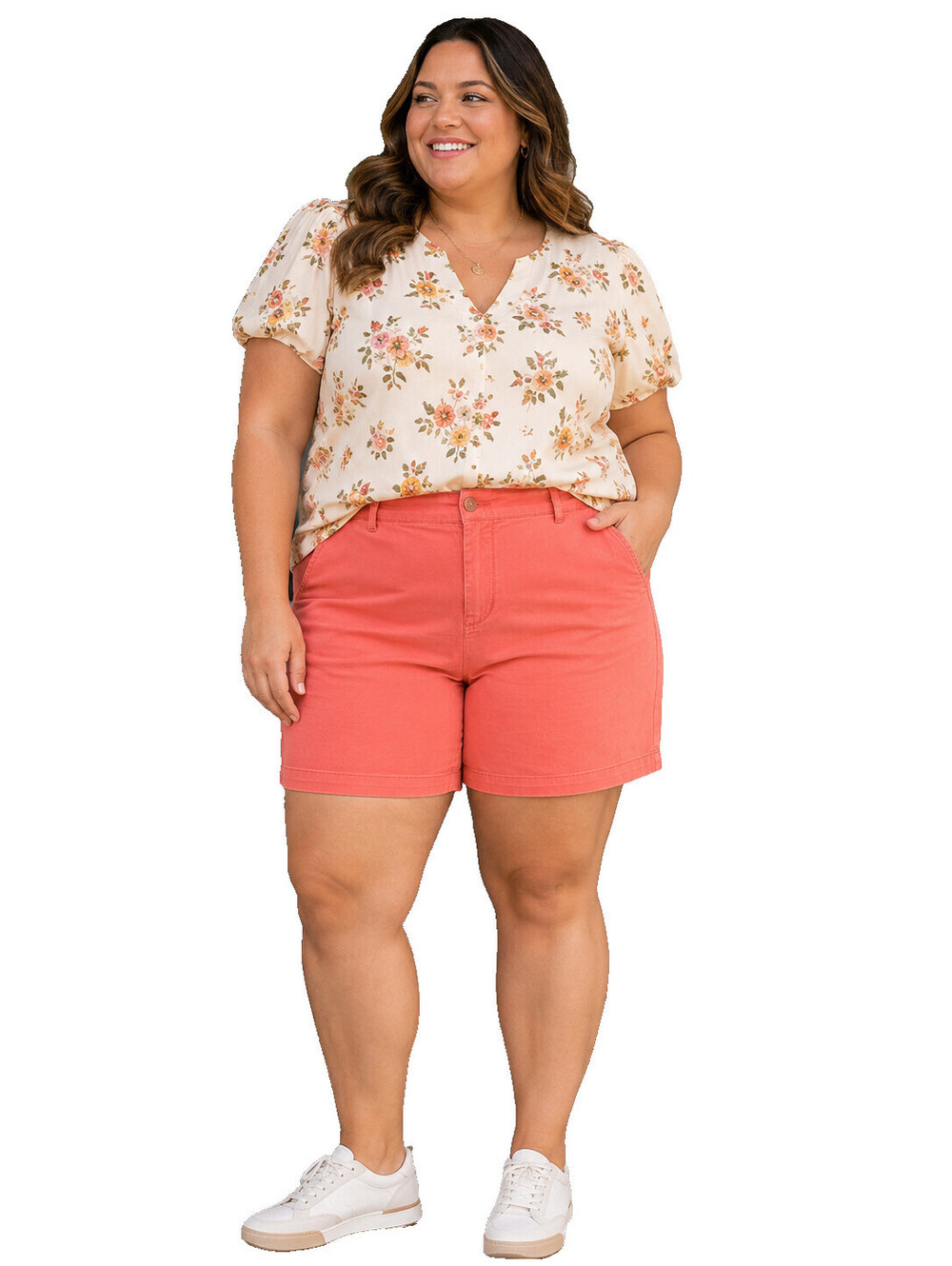 Gap Hadley Women's Size 18 Coral Chino Shorts 100% Cotton 4 Pocket Casual NWT